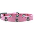 Mirage Pet Products Silver Anchor Widget Dog CollarLight Pink Size 12 631-22 LPK12